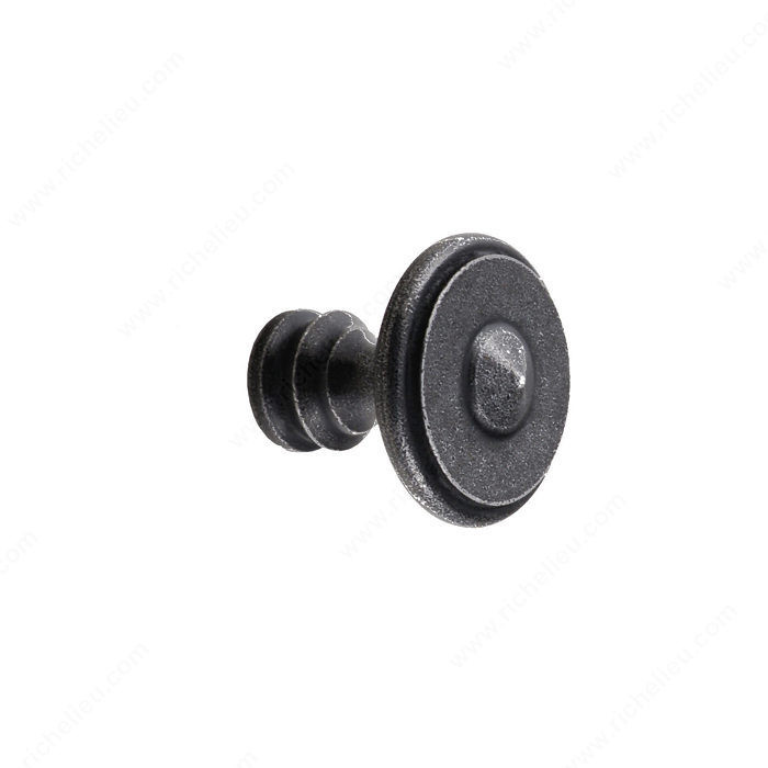 Knob LC1040 Series, Finish Satin Steel, Diameter - Overall Dimensions 1 in, Projection - Overall Dimensions 1 in