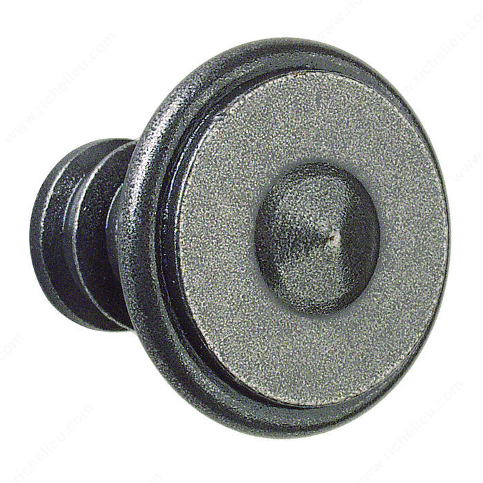 Knob LC1040 Series, Finish Satin Steel, Diameter - Overall Dimensions 1 3/8 in, Projection - Overall Dimensions 1 3/8 in