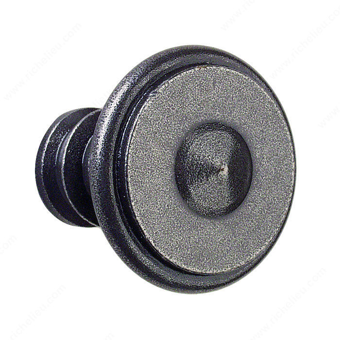Knob LC1040 Series, Finish Satin Black, Diameter - Overall Dimensions 1 1/2 in, Projection - Overall Dimensions 1 5/8 in