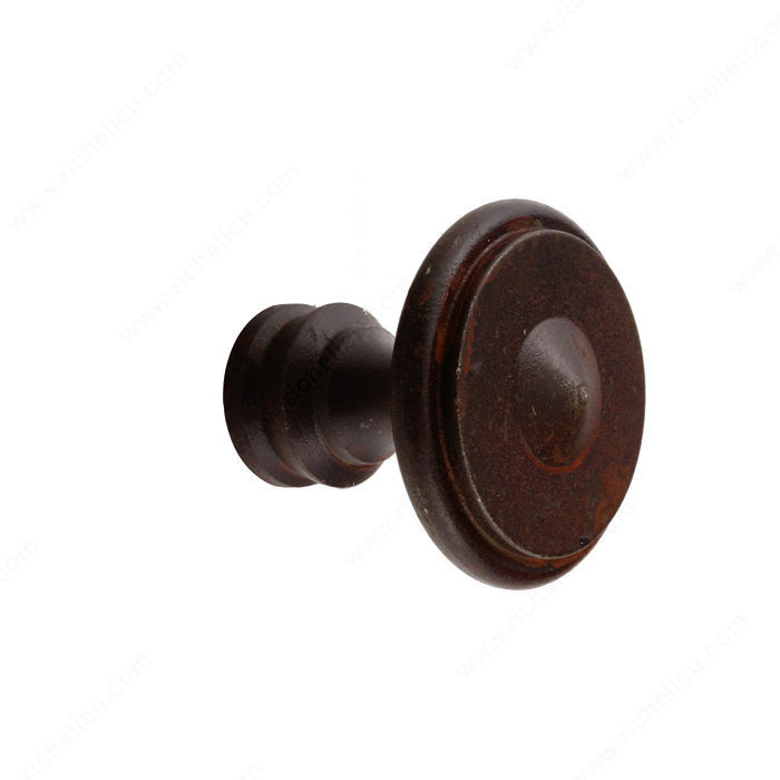Knob LC1040 Series, Finish Rust, Diameter - Overall Dimensions 1 1/2 in, Projection - Overall Dimensions 1 5/8 in