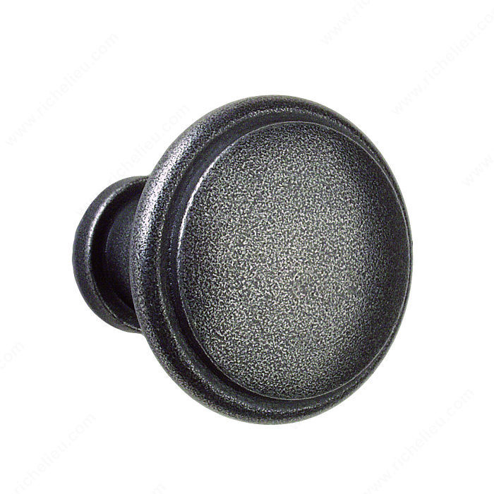 Knob LC1050 Series, Finish Satin Black, Diameter - Overall Dimensions 1 in, Projection - Overall Dimensions 1 in