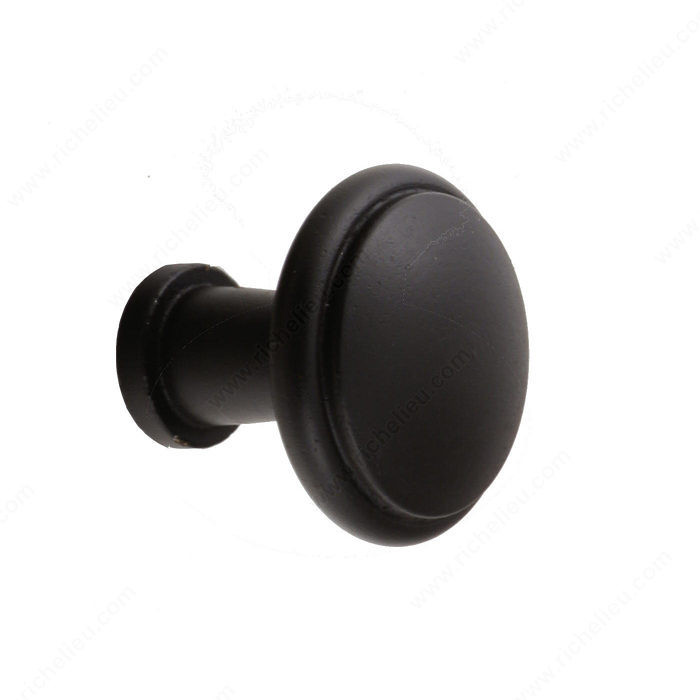 Knob LC1050 Series, Finish Matte Bronze, Diameter - Overall Dimensions 1 1/8 in, Projection - Overall Dimensions 1 1/4 in