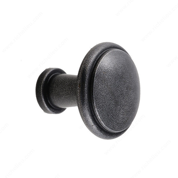 Knob LC1050 Series, Finish Satin Steel, Diameter - Overall Dimensions 1 1/2 in, Projection - Overall Dimensions 1 5/8 in