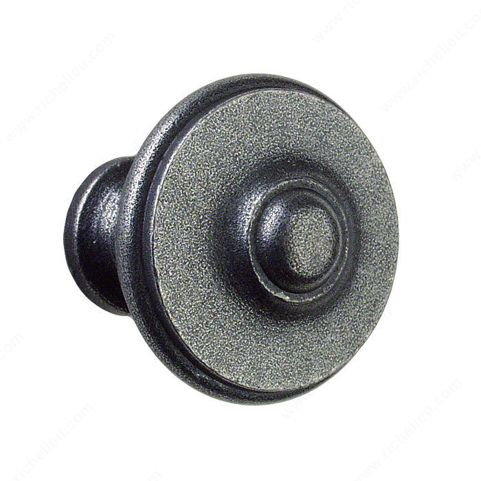 Knob LC1060 Series, Finish Rust, Diameter - Overall Dimensions 1 in, Projection - Overall Dimensions 1 in