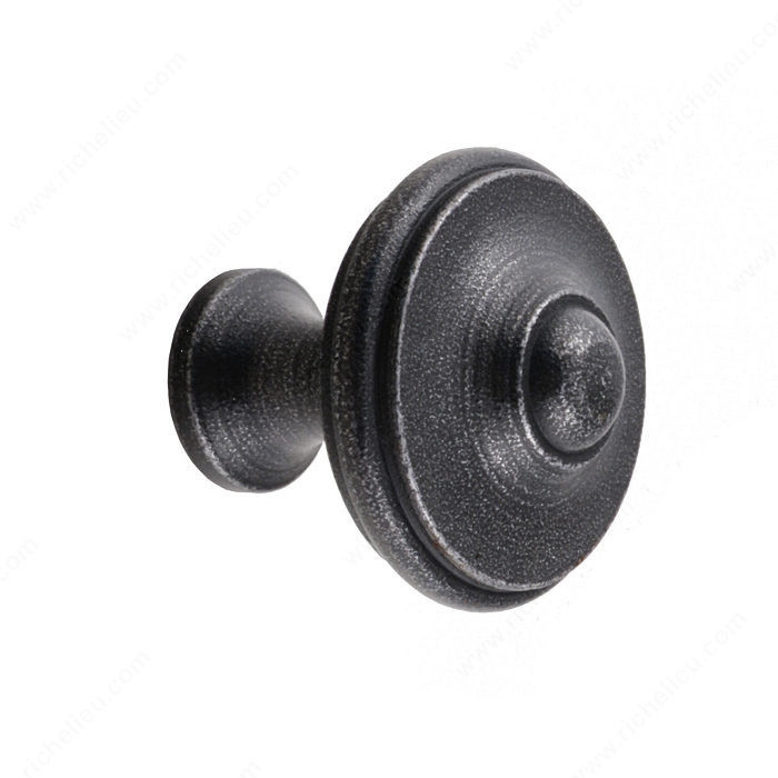 Knob LC1060 Series, Finish Satin Steel, Diameter - Overall Dimensions 1 3/8 in, Projection - Overall Dimensions 1 3/8 in