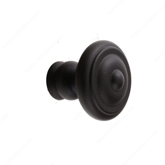 Knob LC1070 Series, Finish Matte Bronze, Diameter - Overall Dimensions 1 1/8 in, Projection - Overall Dimensions 1 1/4 in