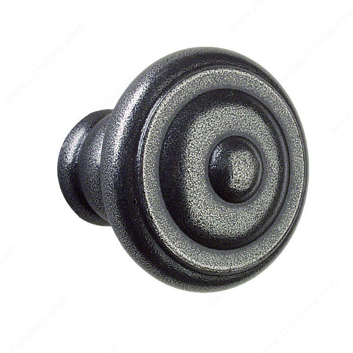 Knob LC1070 Series, Finish Matte Bronze, Diameter - Overall Dimensions 1 1/2 in, Projection - Overall Dimensions 1 5/8 in