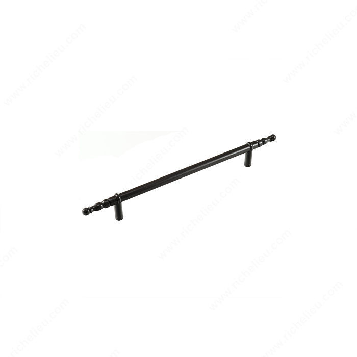 Bar Pull LC1930 Series, Finish Satin Black, Center to Center 9 1/2 in, Length - Overall Dimensions 14 in