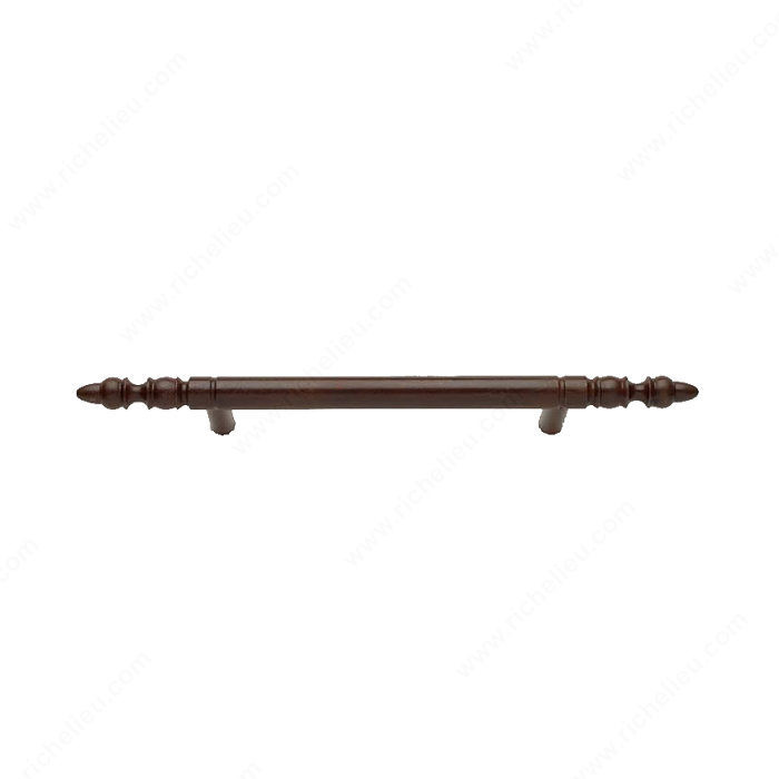 LC2160 Series Pull, Finish Satin Black, Center to Center 6 in, Length - Overall Dimensions 9.25 in