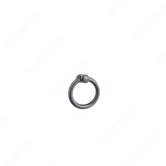 Ring Pull LC5132/5133, Finish Satin Steel, Diameter - Overall Dimensions 1 5/8 in, Length - Overall Dimensions 1 3/4 in