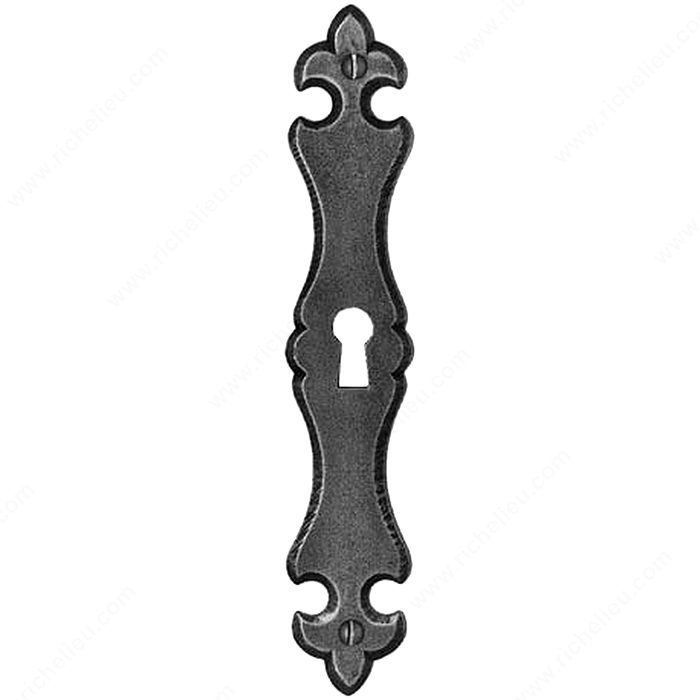 Key Escutcheon LC7283, Finish Satin Black, Length - Overall Dimensions 6 in