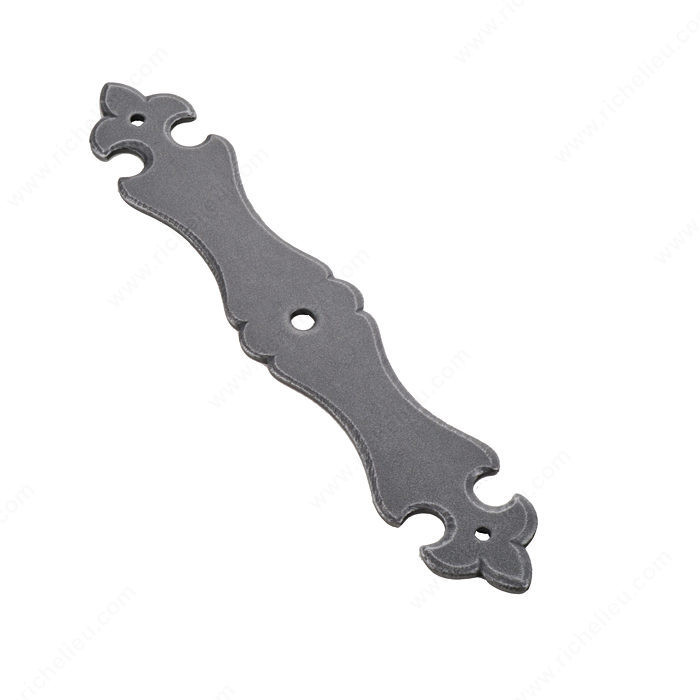 Key Escutcheon LC7283, Finish Satin Steel, Length - Overall Dimensions 6 in