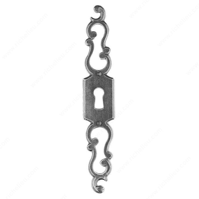 Key Escutcheon LC7286, Finish Satin Black, Type Hole for Cabinet Knob