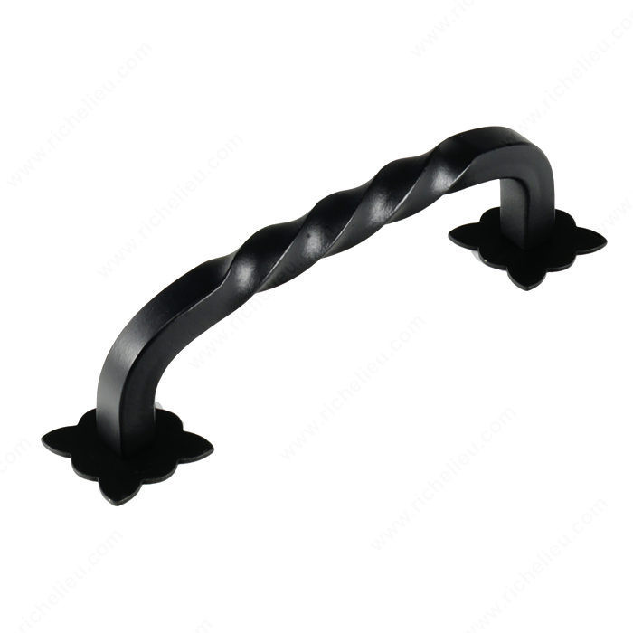 Door Pull LD8018/8078/8088, Finish Satin Black, Center to Center 6 3/4 in