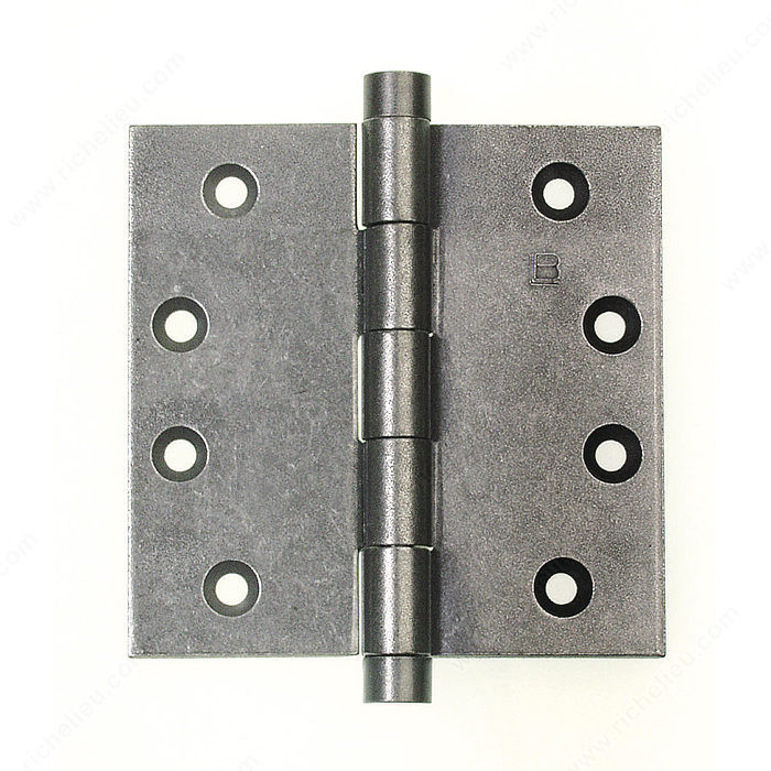 Mortise Hinge Button Finial LH8035/8040/8045, Finish Satin Steel, Length - Overall Dimensions 4 in, Width - Overall Dimensions 4 in