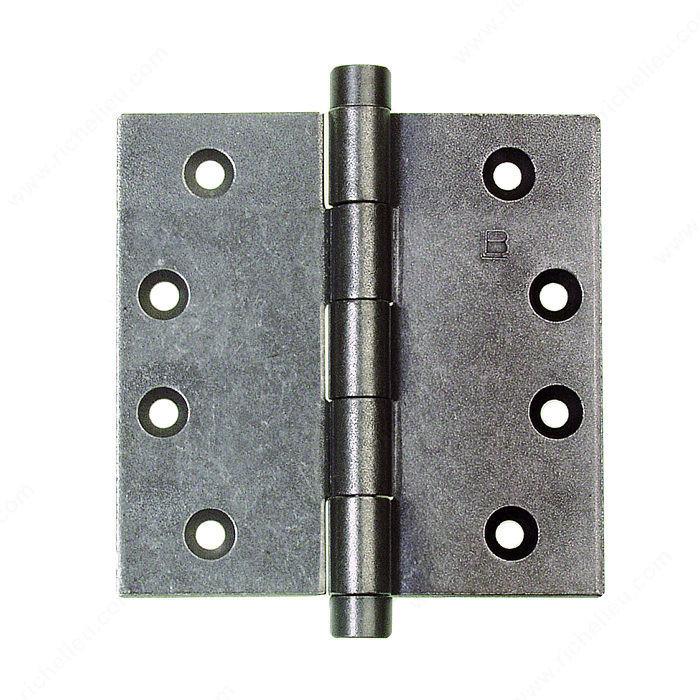 Mortise Hinge Button Finial LH8035/8040/8045, Finish Satin Steel, Length - Overall Dimensions 4 1/2 in, Width - Overall Dimensions 4 1/2 in
