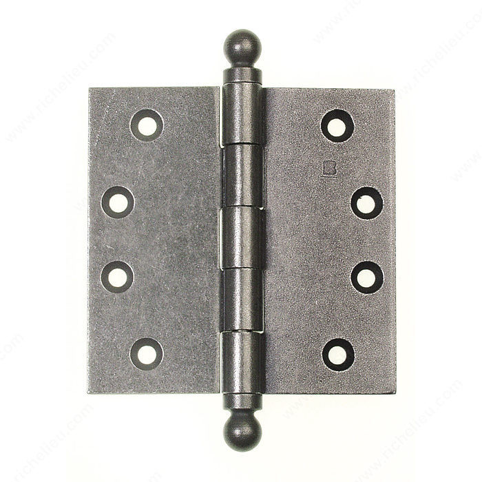 Mortise Hinge Ball Finial LH8235/8240/8245, Finish Satin Steel, Length - Overall Dimensions 4 in, Width - Overall Dimensions 4 in