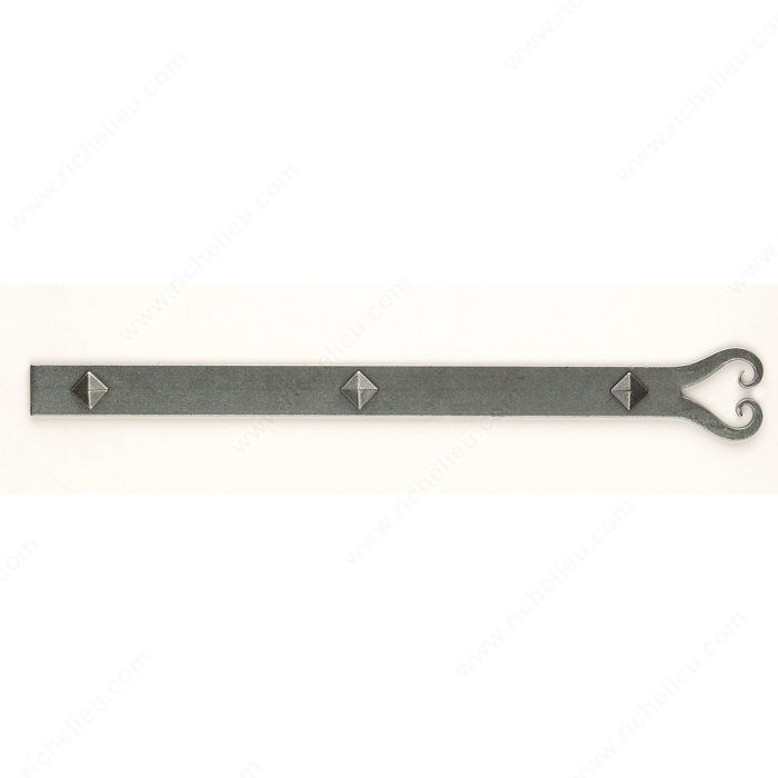 Dummy Strap Hinge LH8850 Series, Overall Length 27.5 in, Finish Satin Steel