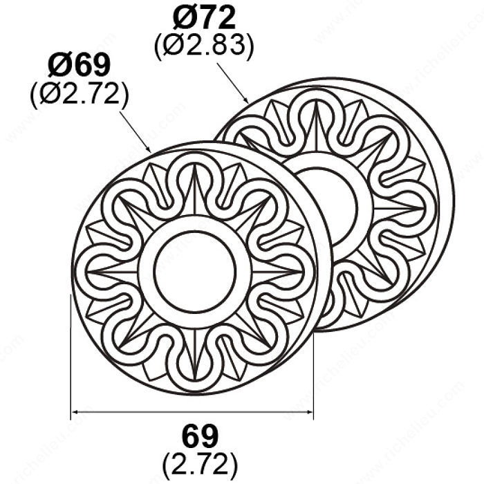 Door Knob LK6115, Finish Satin Steel