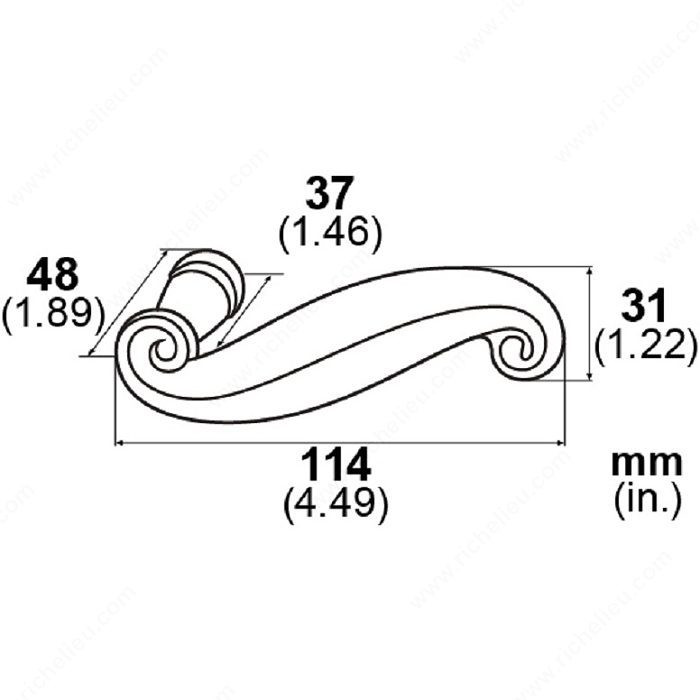 Door Lever LL6514, Location Right, Finish Satin Steel