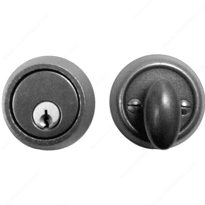 Auxiliary Deadbolt LM5502/5503, Backset 2 3/4 in, Finish Satin Black