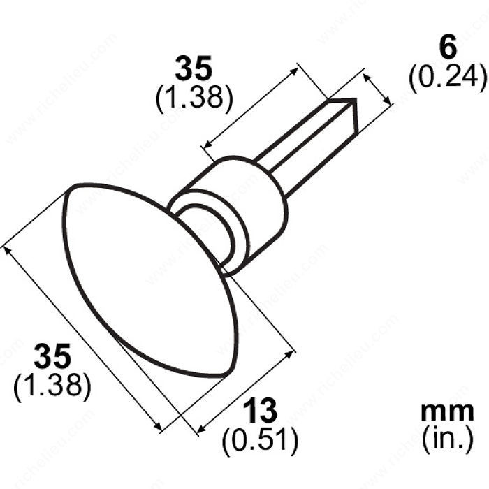 Thumb Turn LM7006, Finish Rust