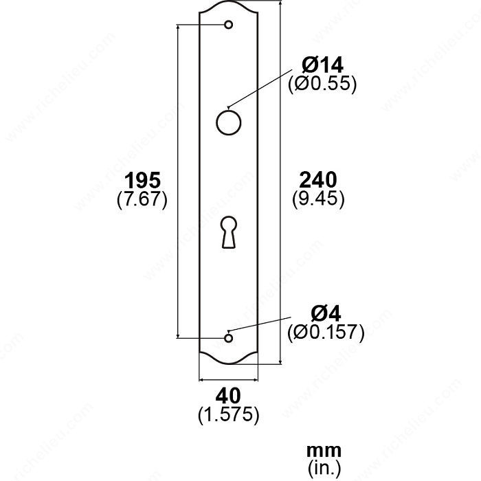 Escutcheon Plate LP7500, Finish Matte Bronze, Function Privacy Escutcheon