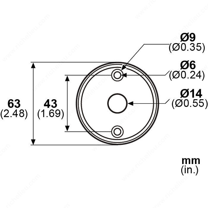 Rosette LR6011/6012, Finish Matte Bronze