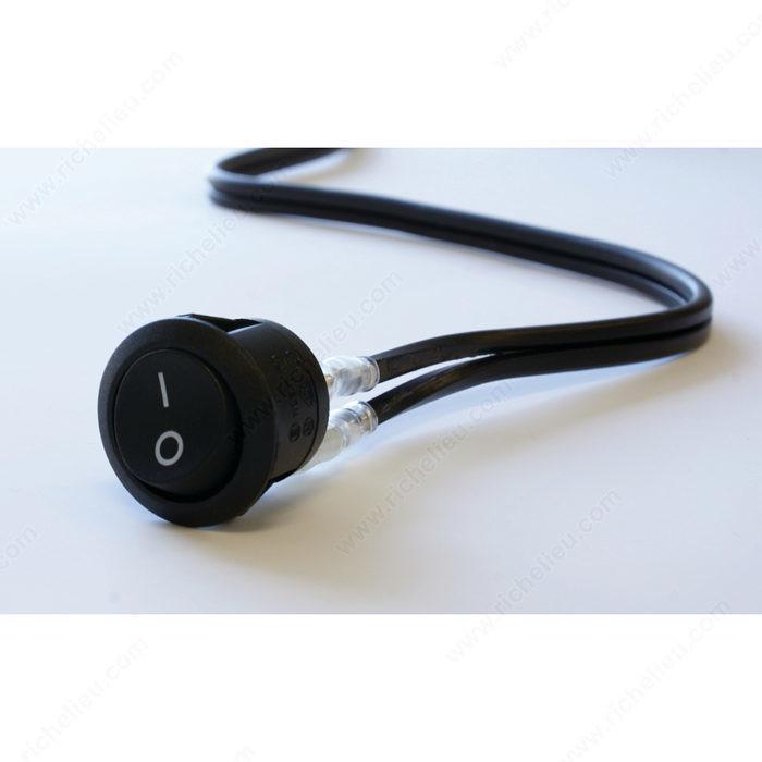 On / Off Rocker Switch 120V, Finish Black
