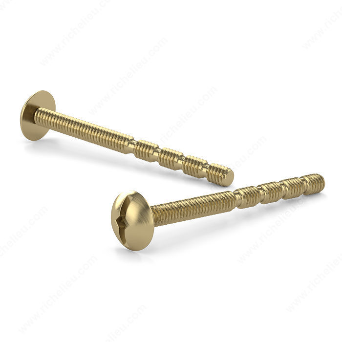 Colored Machine Screw, Large Truss Head, Combined Square Slot Drive, TPI 32, Type B Point, Imperial breakaway screw, Length 2 in, Finish Antique English