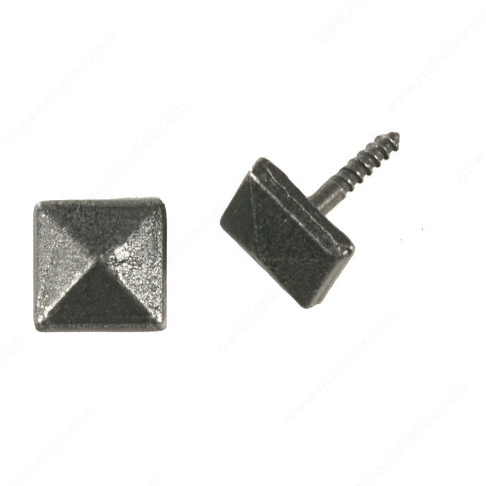 Cabochon Screw LX3711/3712, Finish Satin Steel, Width - Overall Dimensions 3/4 in