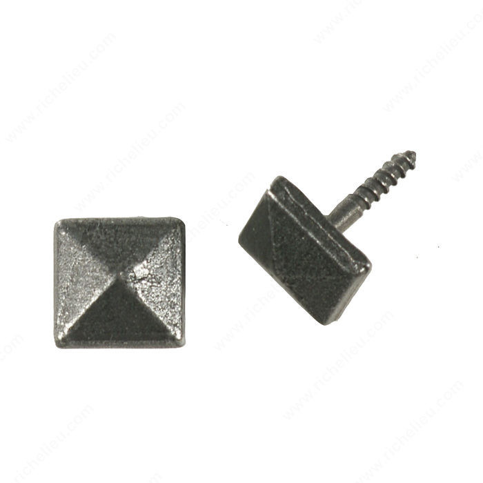 Cabochon Screw LX3711/3712, Finish Satin Steel, Width - Overall Dimensions 1 in