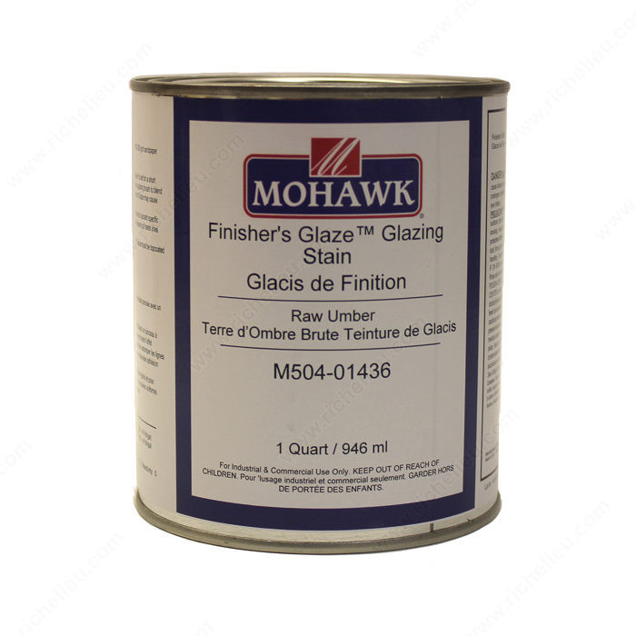 Finisher's Glaze Glazing Stain, Volume 1 qt, Finish Raw Umber