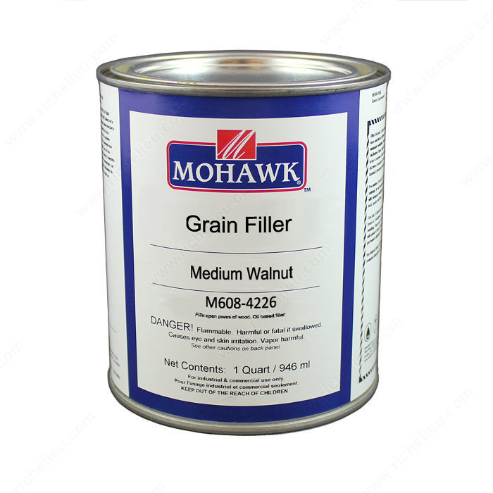 Grain Filler & Solvent, Volume 33 oz, Finish Medium Walnut