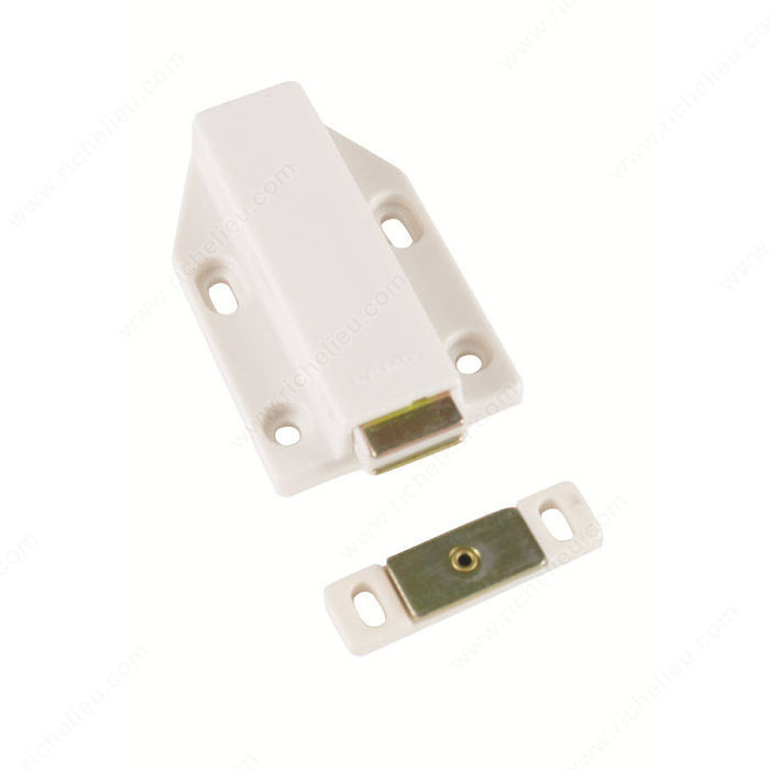 Magnetic Touch Latch With Long Stroke, Color/Finish White PRO-PACK 2