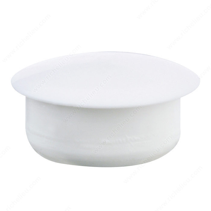 Plastic Screw Plug, Diameter 6 mm, Drilling Depth 4 mm, Drilling Diameter 5 mm, Finish White
