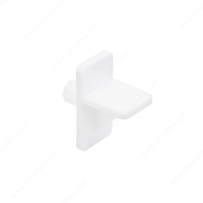 Plastic Shelf Pin, Drilling Diameter 1/4 in, Finish White
