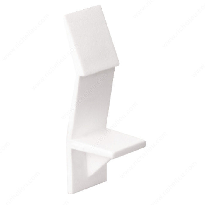 Locking Plastic Pin, Drilling Diameter 5 mm, Shelf Thickness 3/4 in, Material Polypropylene, Finish White