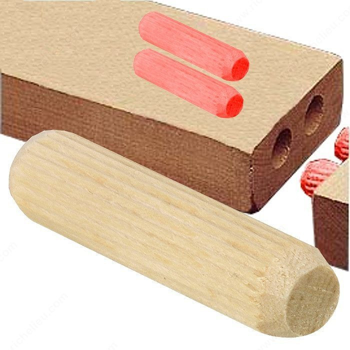 Unglued Wood Dowel, Diameter 8 mm, Length - Overall Dimensions 32 mm