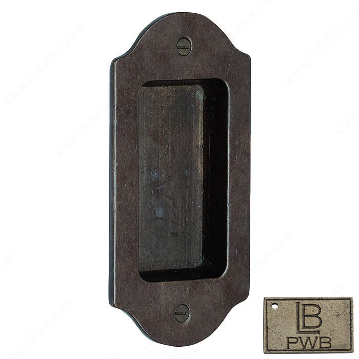 Arched Flush Pull - Montana, Finish Pewter Bronze