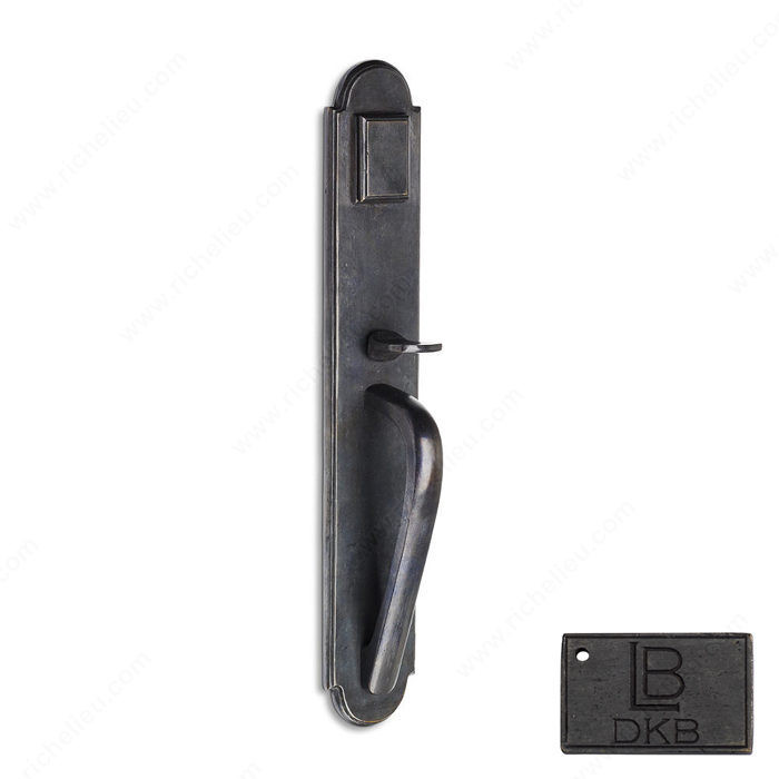 Right Deadbolt Handle Entry, Lever L2, 2.38 - Montana, Finish Dark Bronze