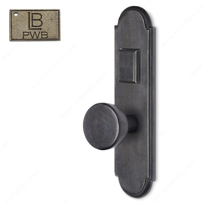 Left Hand Reverse Mortise Escutcheon Entry, Knob K2/K2, 2.50 - Montana, Finish Pewter Bronze