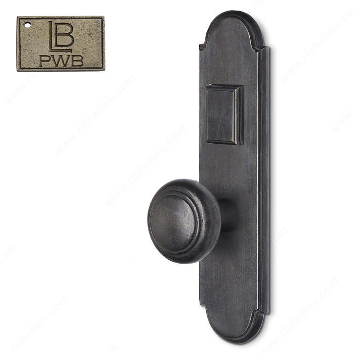 Left Hand Reverse Mortise Escutcheon Entry, Knob K3/K3, 2.50 - Montana, Finish Pewter Bronze