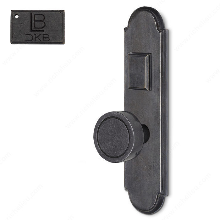 Left Hand Reverse Mortise Escutcheon Entry, Knob K4/K4, 2.50 - Montana, Finish Dark Bronze