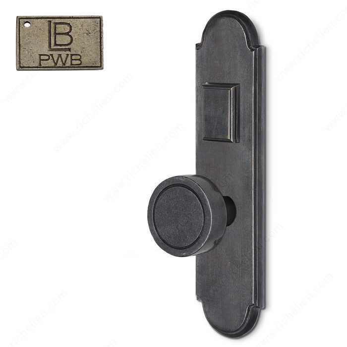 Left Hand Reverse Mortise Escutcheon Entry, Knob K4/K4, 2.50 - Montana, Finish Pewter Bronze