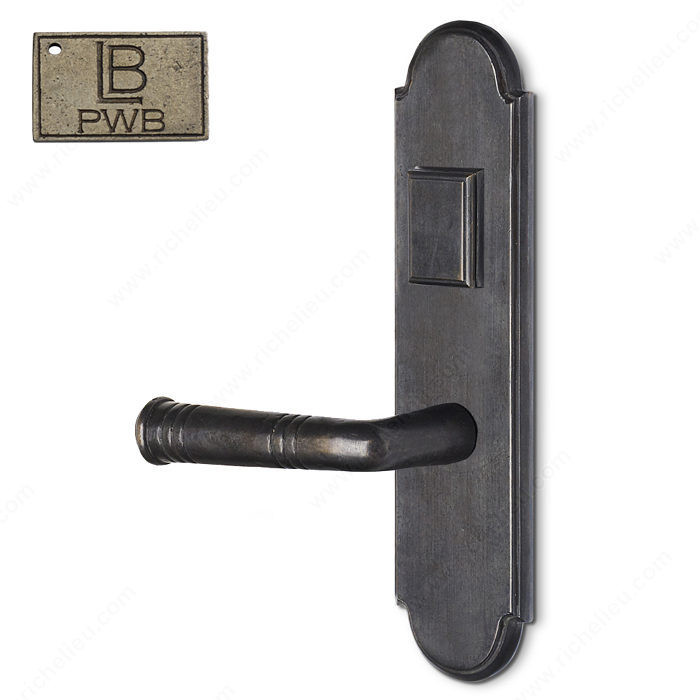 Left Hand Reverse Mortise Escutcheon Entry, Lever L3/L3, 2.50 - Montana, Finish Pewter Bronze