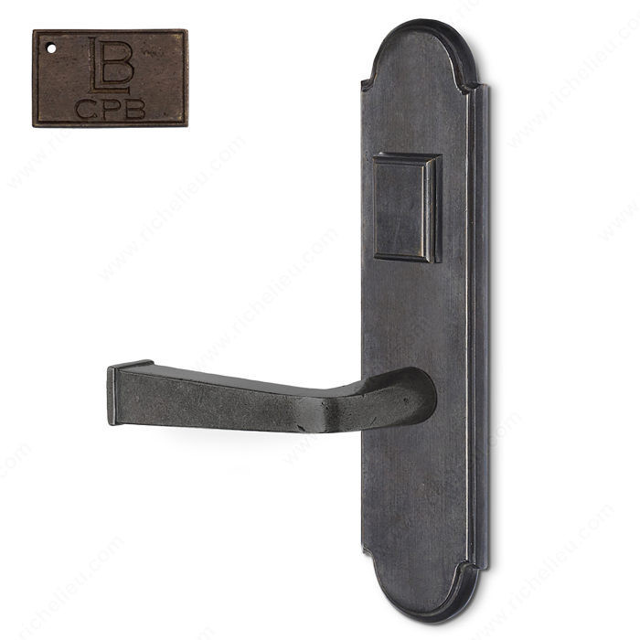 Left Hand Reverse Mortise Escutcheon Entry, Lever L4/L4, 2.75 - Montana, Finish Copper Bronze