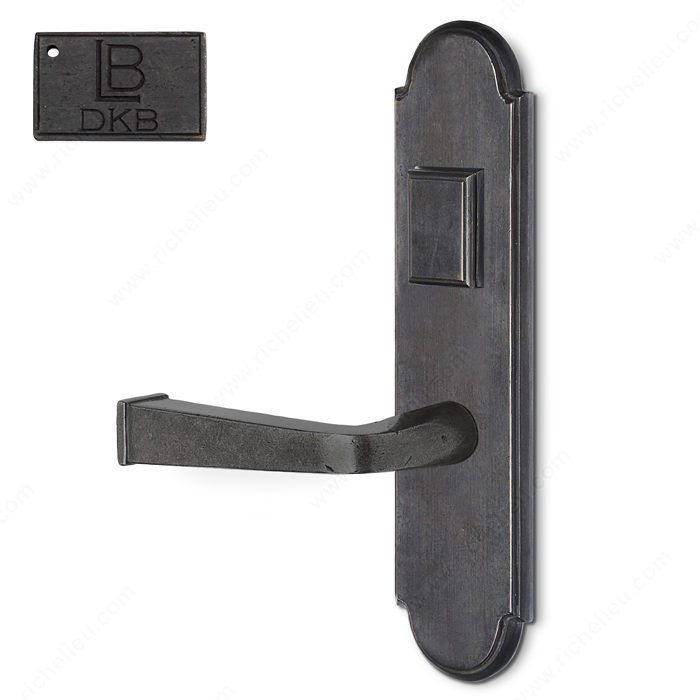 Left Hand Reverse Mortise Escutcheon Entry, Lever L4/L4, 2.75 - Montana, Finish Dark Bronze