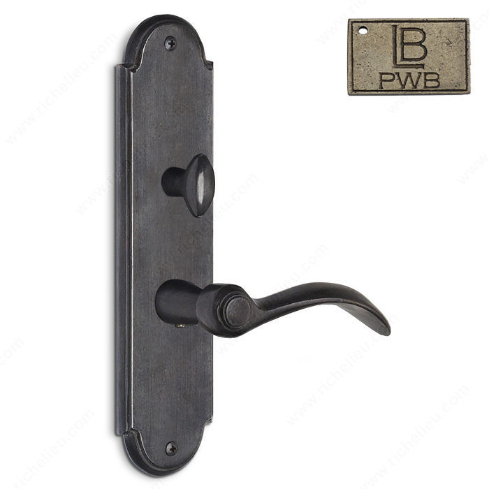 Right Mortise Escutcheon Entry, Lever L1/L1, 2.50 - Montana, Finish Pewter Bronze