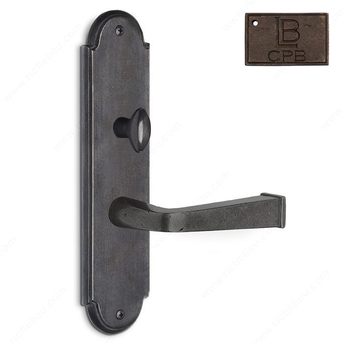 Right Mortise Escutcheon Entry, Lever L4/L4, 2.50 - Montana, Finish Copper Bronze